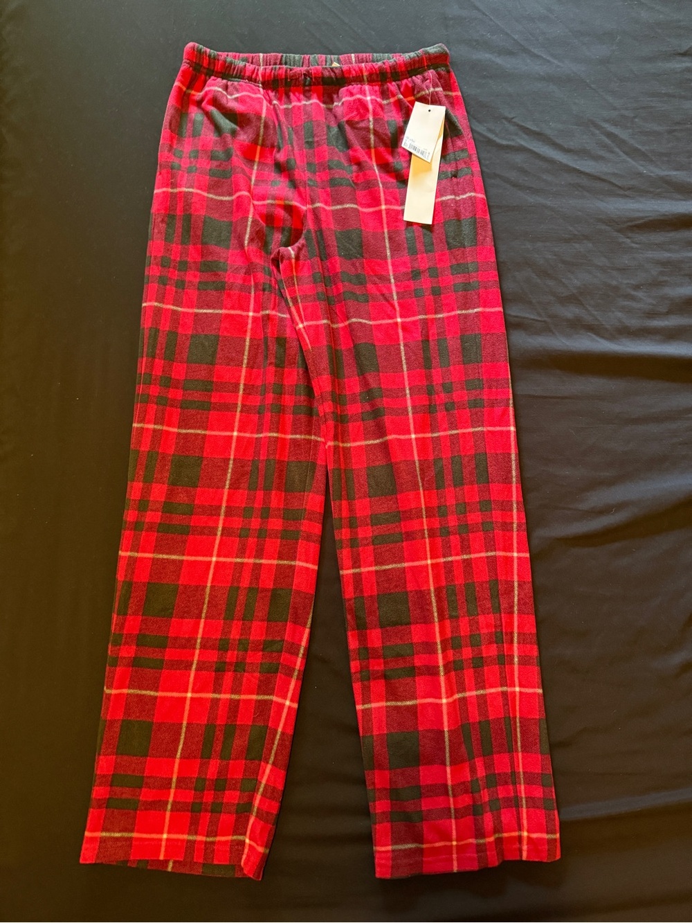 Sonoma Red and Black Plaid Fleece Joggers for Kids